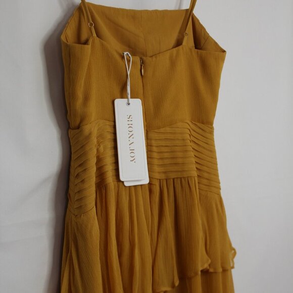NEW Shona Joy Iris Pin Frill Midi Dress in Saffon Yellow Size Xtra Small - Picture 6 of 14